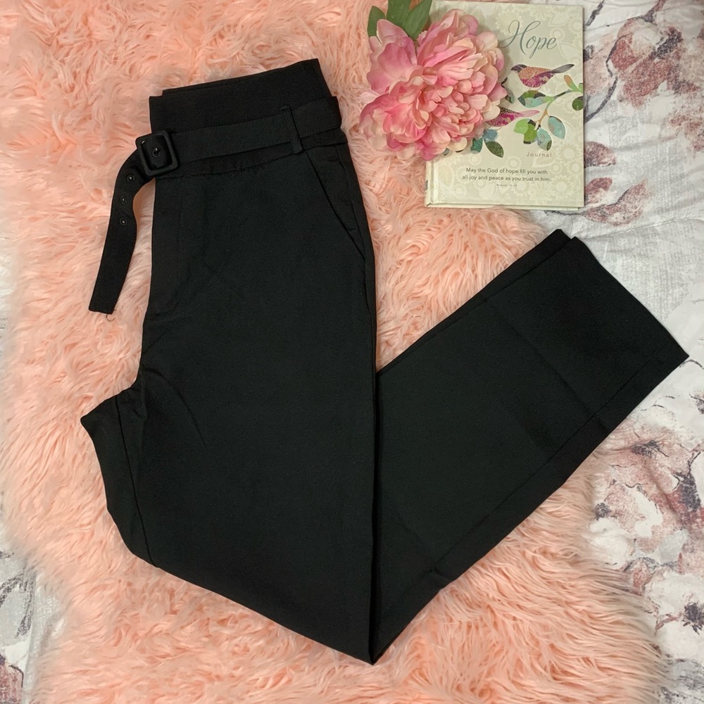Womens Belted High Waisted Pants Size Medium